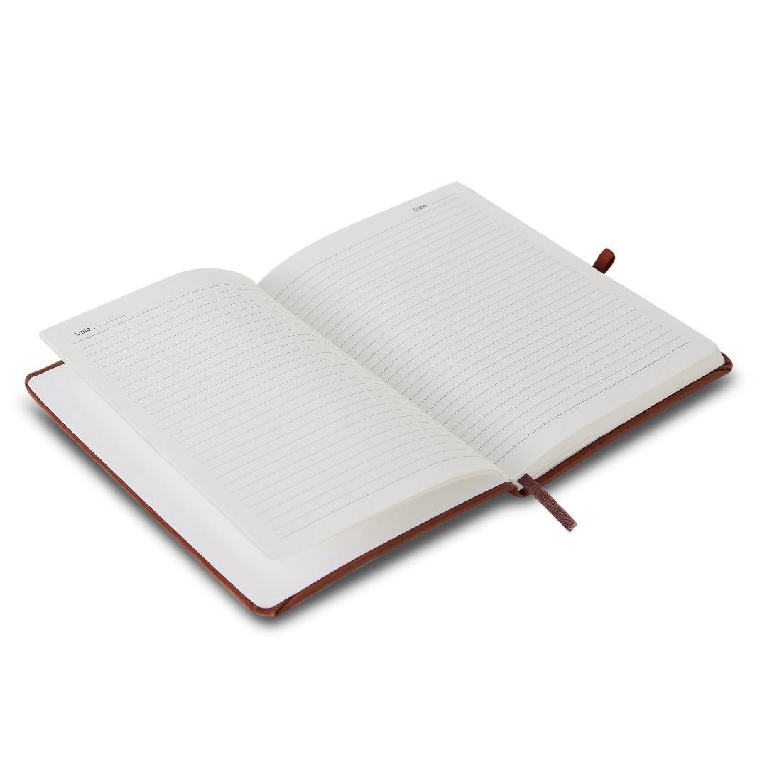 Personalised Hard Bound Diary - Brown - The Signature Box