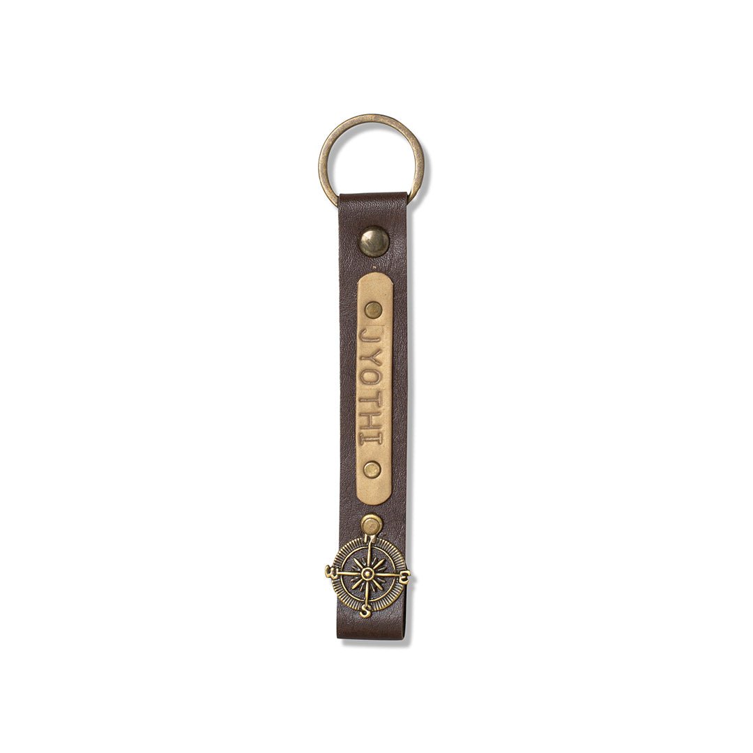 Personalised Keychain - Dark Brown - The Signature Box