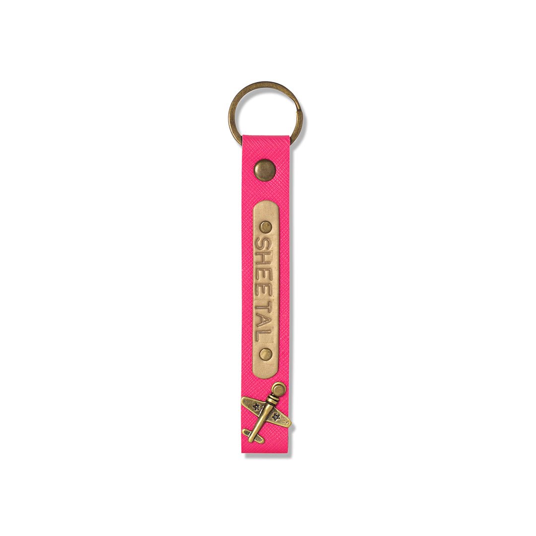 Personalised Keychain - Hot Pink - The Signature Box
