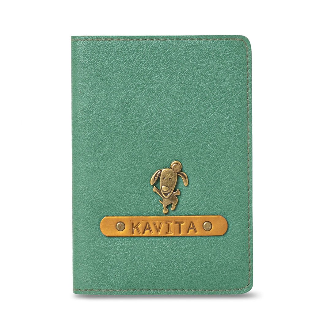 Personalised Passport Cover - Green - The Signature Box