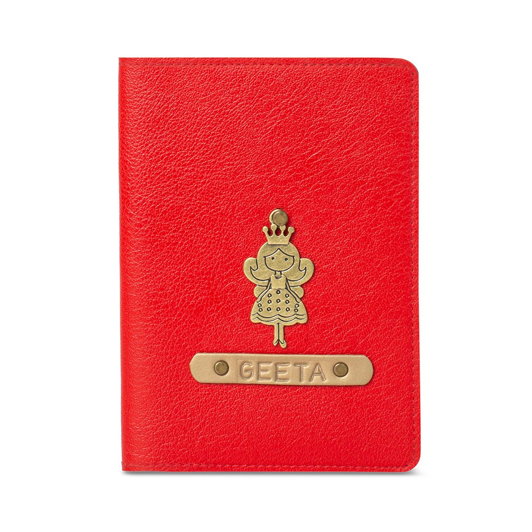 Personalised Passport Cover - Red - The Signature Box
