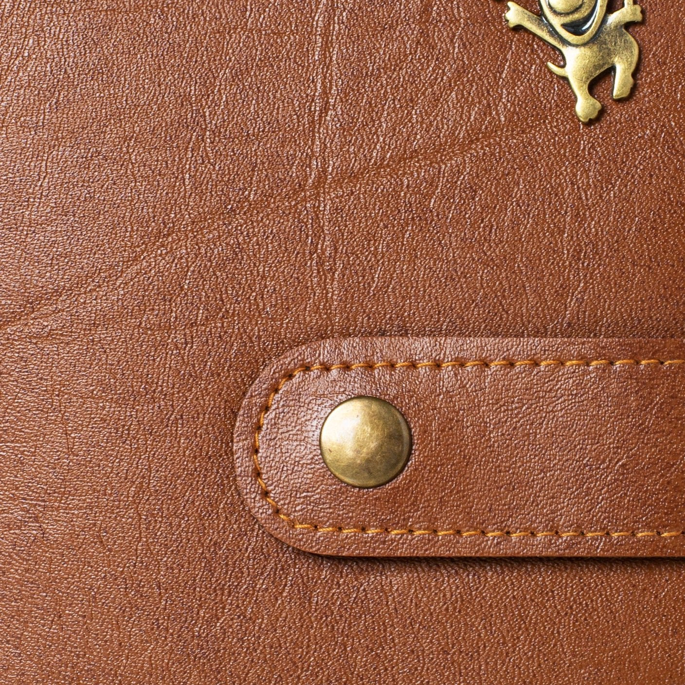 Personalised Passport Cover with Button - Brown - The Signature Box