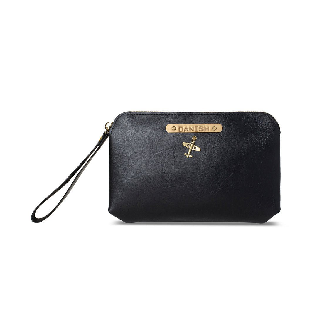 Personalised Pouch - Black - The Signature Box