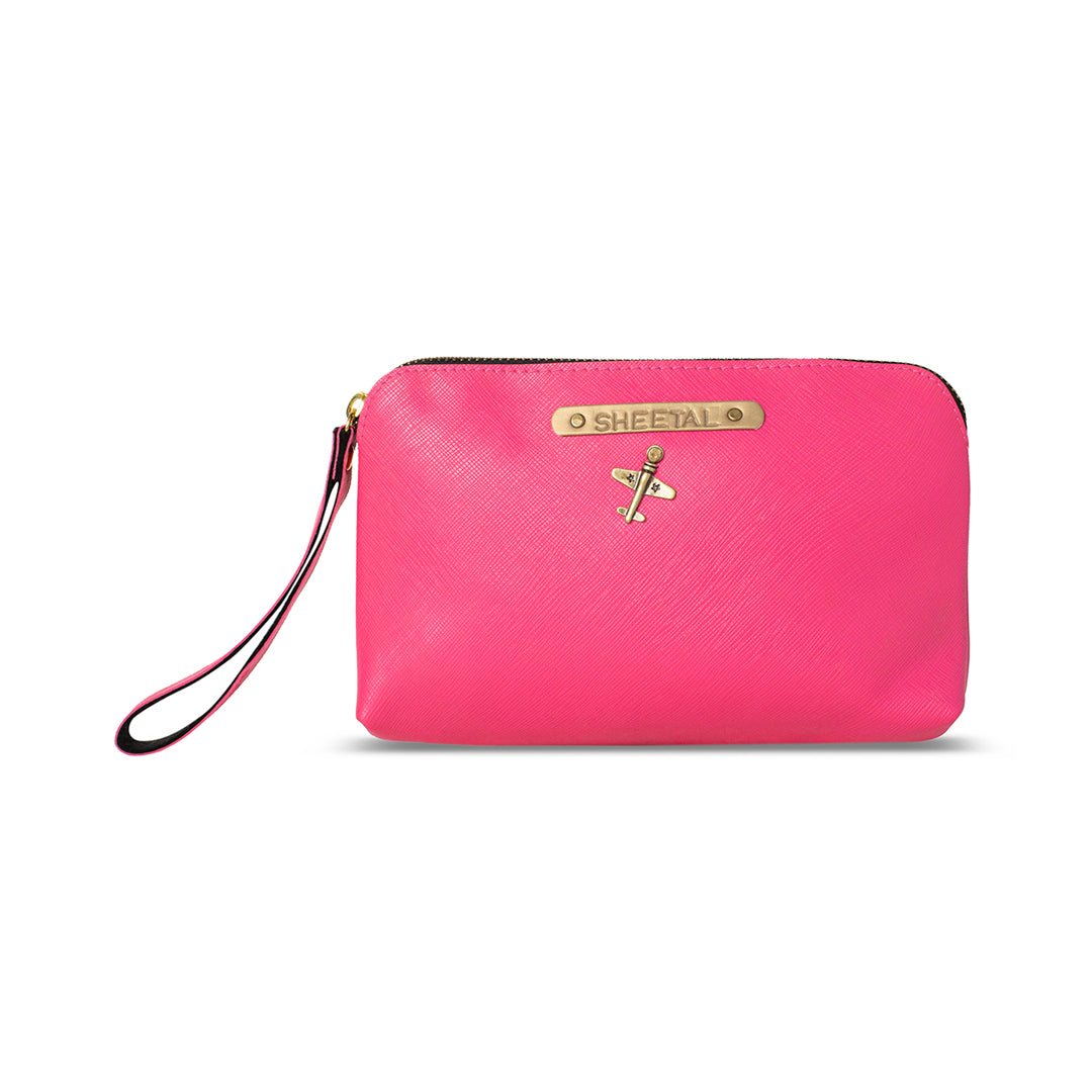 Personalised Pouch - Hot Pink - The Signature Box