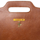 Personalised Slim Laptop Bag - Brown - The Signature Box