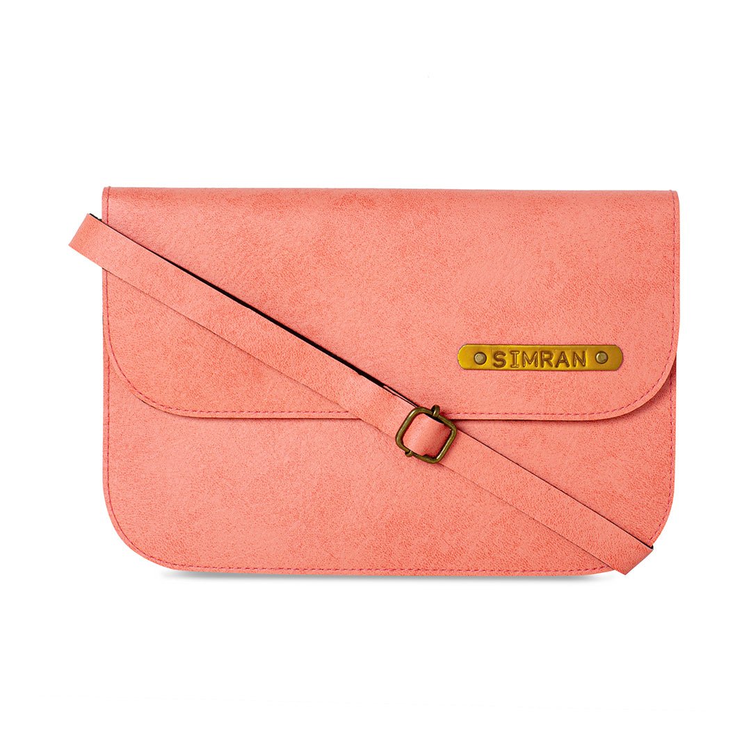 Personalised Sling Bag - Light Pink - The Signature Box