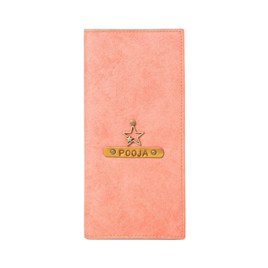 Personalised Travel Folder - Light Pink - The Signature Box