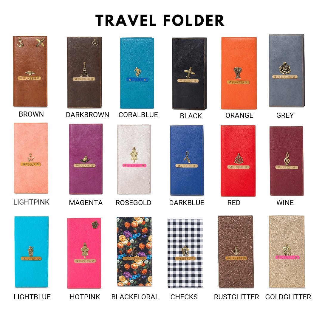Personalized Couple Travel Folder - The Signature Box